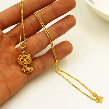 

rub off solid KT cat lady's alluvial gold OuBi gold-plated necklace bride wedding sets of chain accessories wholesale