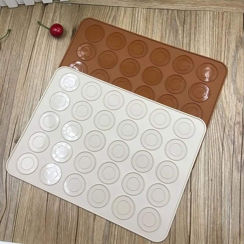 

1PCS Silicone Baking Mat Round Macarons Silicone Baking Mat High Temperature Resistant DIY Cake Dessert Oven Liner Baking Tools