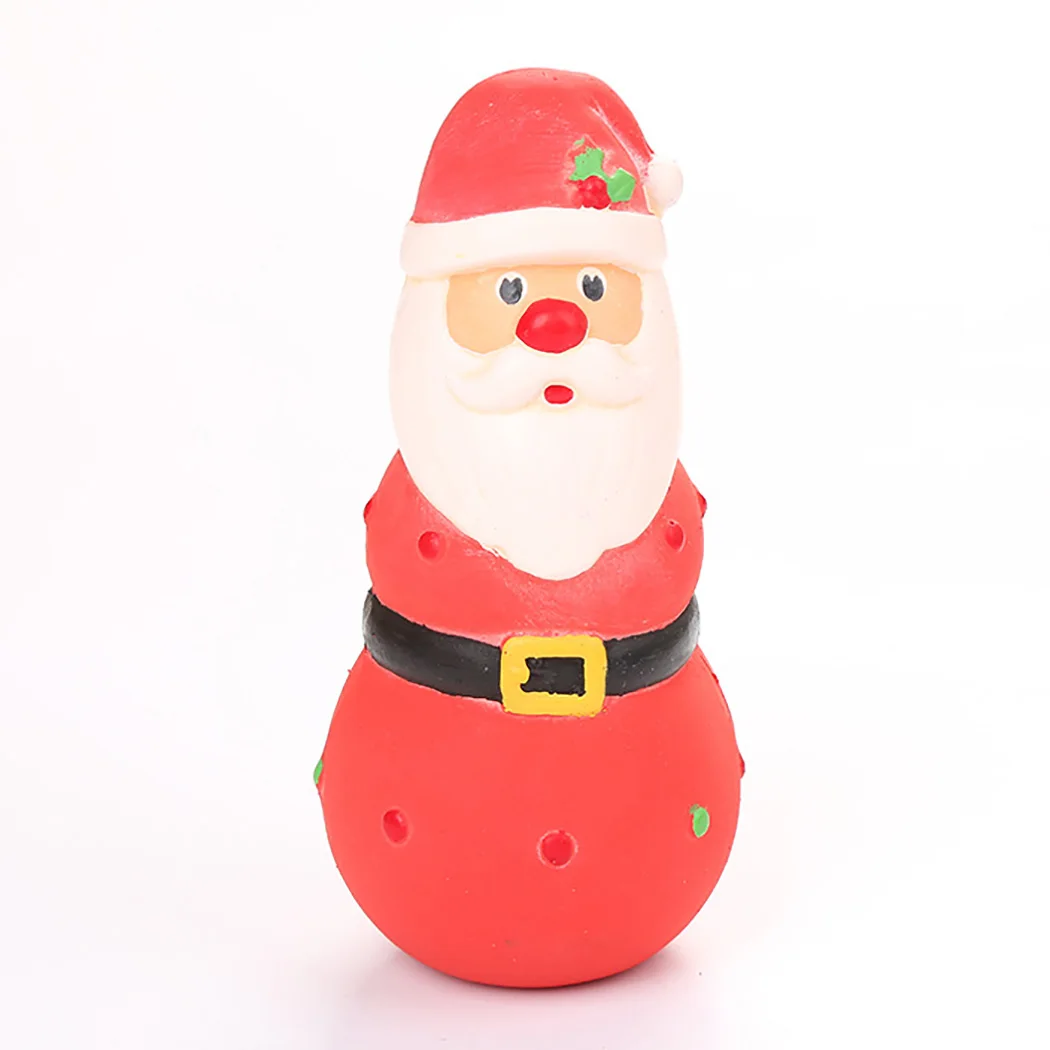Новые Креативные рождественские игрушки собаки игрушки для собак Squeeze Squeaky рождественская ёлка, олень-Санта-жуй Squeaker Прорезыватель игрушки для собак