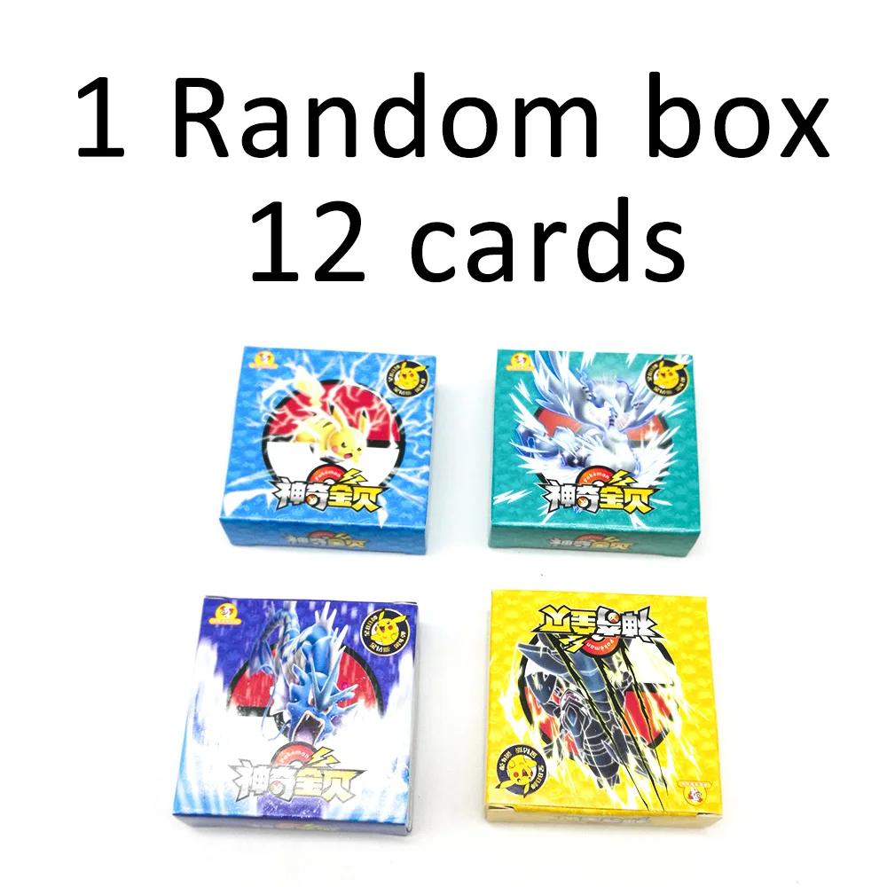 TAKARA TOMY игрушки 288 шт. блестящие Покемон круглые карты коллекции Пикачу флэш-карты 12 шт./кор. 24 коробки/набор Настольная игра для детей подарок - Цвет: 1box 12cards