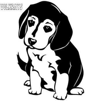 

Volkrays Creative Car Sticker Beagle Puppy Dog Accessories Reflective Waterproof Reflective Vinyl Decal Black/Silver,14cm*9cm