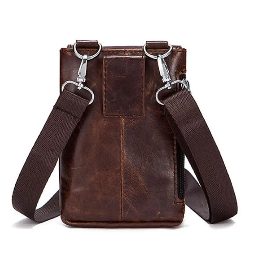 Мужская сумка через плечо из натуральной воловьей кожи|bag belt|fanny pack pursewaist fanny |