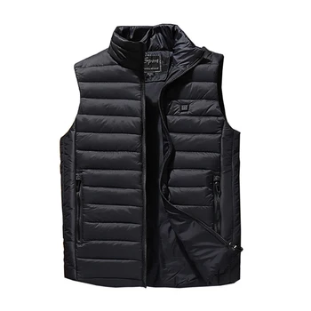 

Unisex Warming Heated Vest USB Charging Padded Jackets Smart Heating Hooded Vest Coat YA88