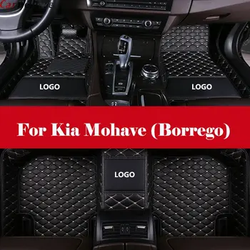 

Car Styling LHD car accessories car Floor Mats Leather Front&Rear Waterproof Car Floor Mat For Kia Mohave (Borrego)