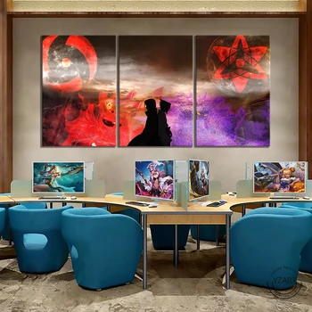 

3 Pieces Naruto Oil Painting Itach and Sasuke Canvas Painting Wall Art Stickers Living Room Decor Birthday Gifts Wall Painting