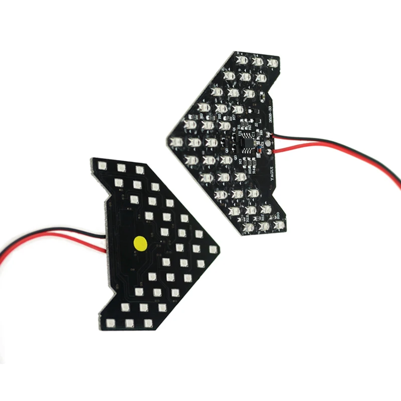 YCCPAUTO 2 шт. 33SMD течащее зеркало заднего вида поворотные сигнальные огни Автомобильная боковая индикаторная лампа стрелка Рулевой свет желтый красный 12 В