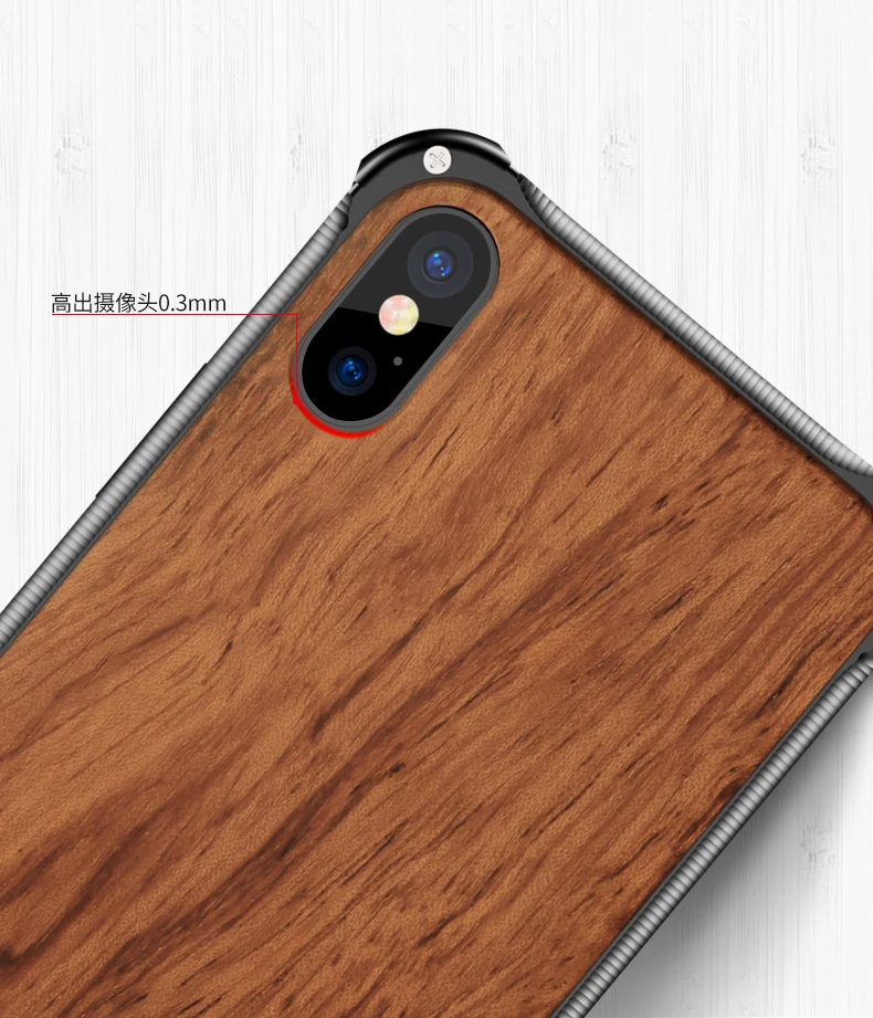 Чехол для iphone 7 из натурального дерева чехол для iphone 7 plus, металлический бампер для iphone XR XS Max Wood, роскошный чехол