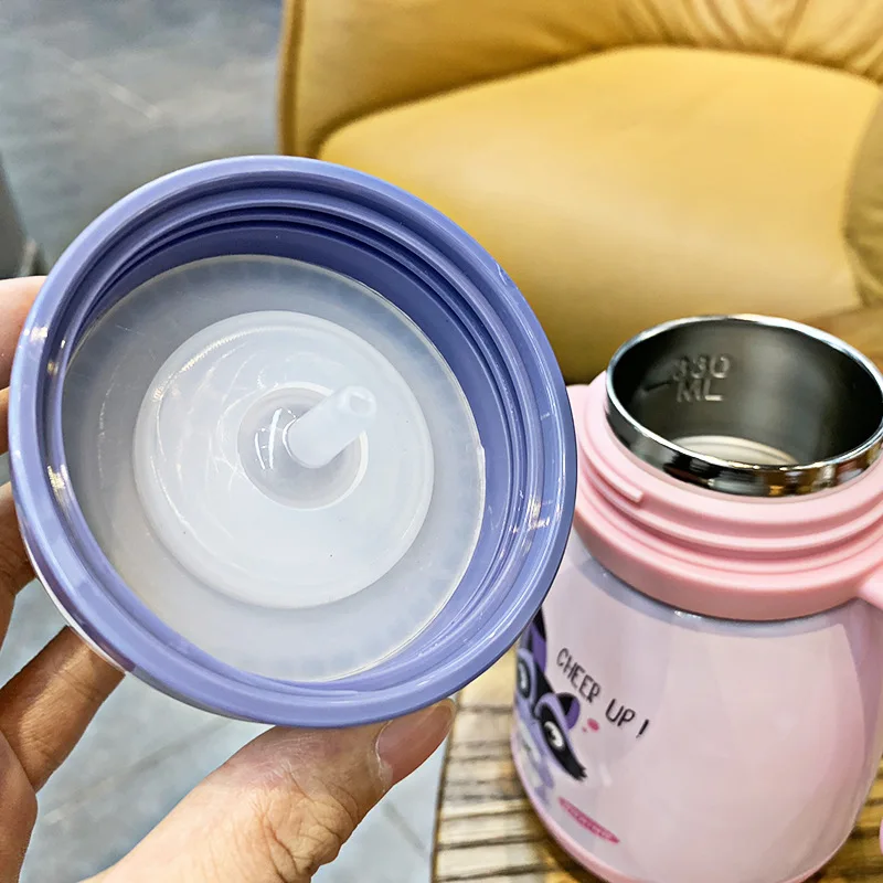 330ml Baby Feeding Cup with nipple Stainless Steel Insulated hot water Bottle leak-poof thermal Cup Milk Thermos for Children