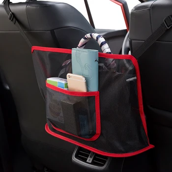 

Mesh Organizer Net Hanging Between Storage Car Seat Bag Disturb Stopper Pouch Luggage Holder Accessories Styling Universal Back