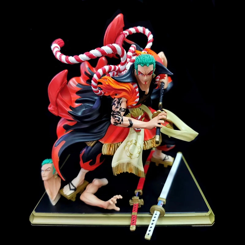 24 см аниме Одна деталь GK ророноа Зоро из One Piece Модель ПВХ Wano страну три-меч потока