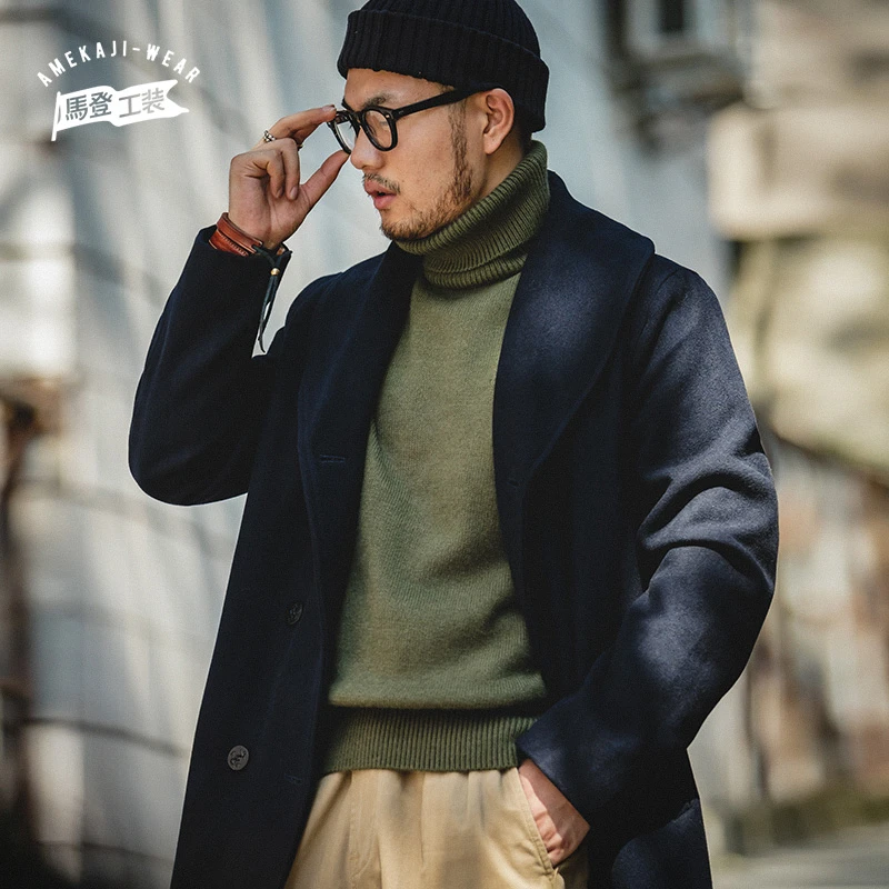 メイデン メンズウールコート カジュアルブランドのジャケット 無地 クルーネック 防水 ジャケット Aliexpress