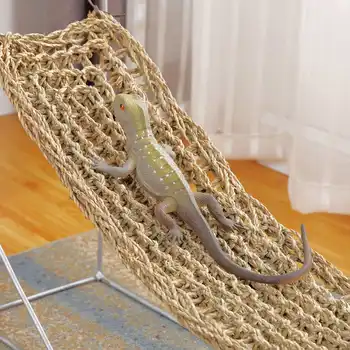 

Reptile Lizard Geckos Crawling Mat Pad Lounger Corner Hammock Toys Seaweed Pet Dog Cat Mat Bed Reptiles Supplies 41*18cm