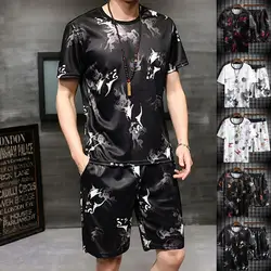 40%HOTSport Suit Printed Two-piece Casual Loose Homewear Suit for Fitness