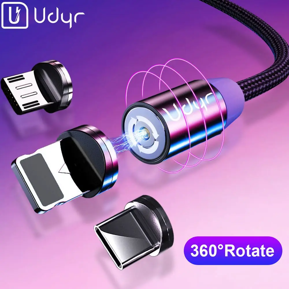 

Udyr 2m Magnetic Micro USB Cable For iPhone Samsung Android Mobile Phone Fast Charging USB Type C Cable Magnet Charger Wire Cord