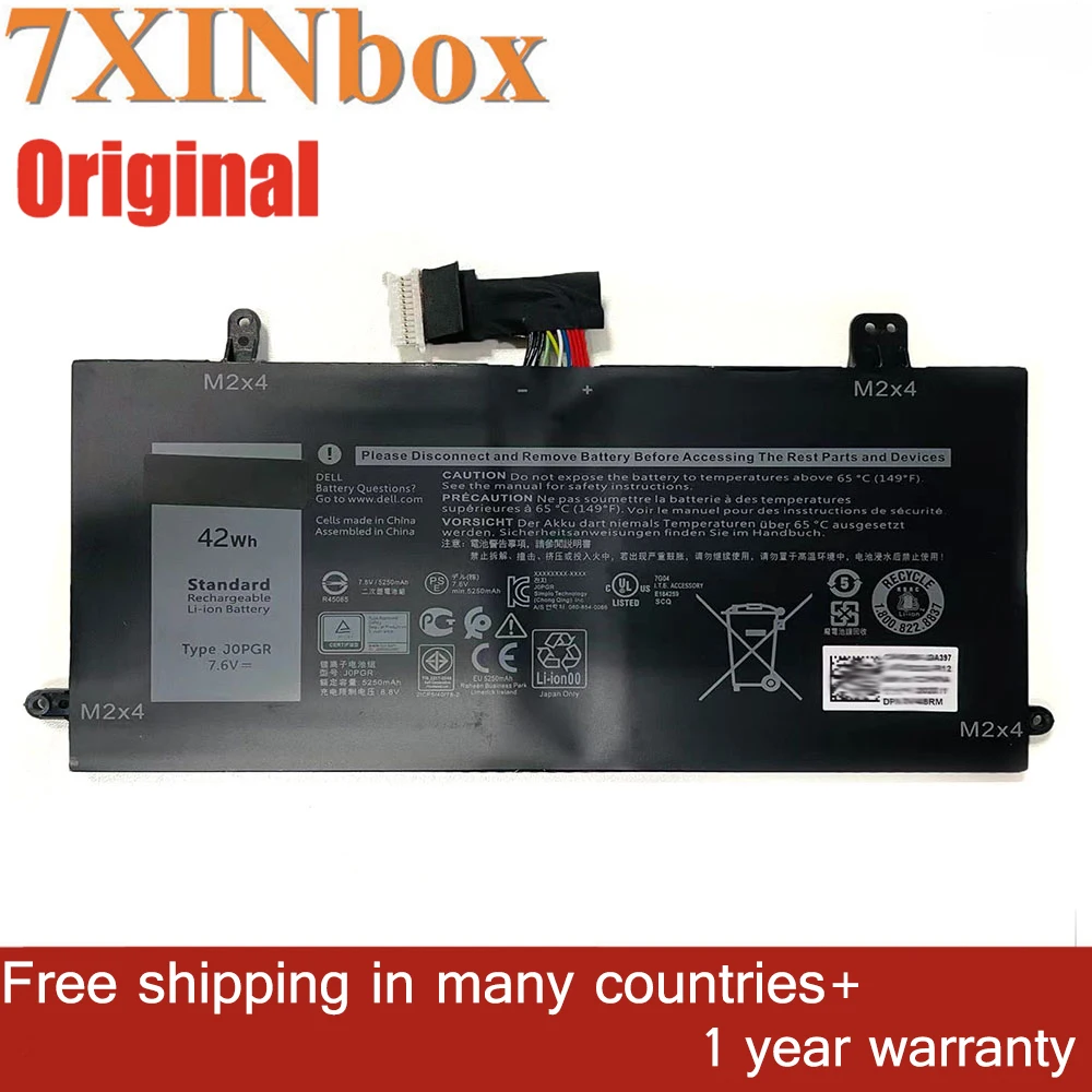 7xinbox 7 6 V 42Wh J0PGR JOPGR 1WND8 Оригинальный аккумулятор для ноутбука Dell Latitude 5285 5290 T17G X16TW