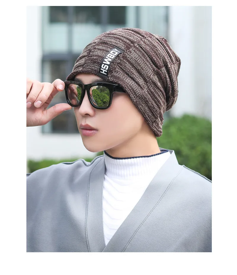 Повседневные наушники Skullies Beanies для мужчин и женщин, теплая вязаная зимняя шапка, модная однотонная шапка в стиле хип-хоп, зимние шапки для мужчин