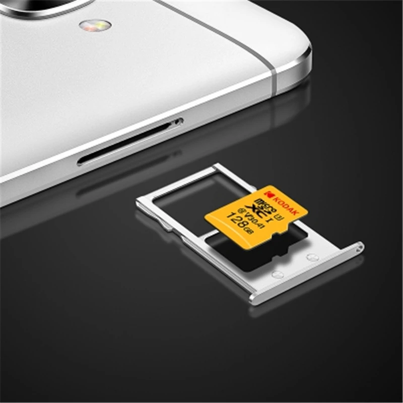 Карта памяти KODAK U3 A1 Micro SD TF высокоскоростная карта 64 Гб/128 ГБ для хранения видео и