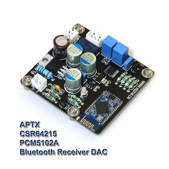 

APTX CSR64215 Bluetooth Receiver PCM5102A Decoding DAC HiFi Stereo Module DC5-20V Headphones Amplifiers Decoder