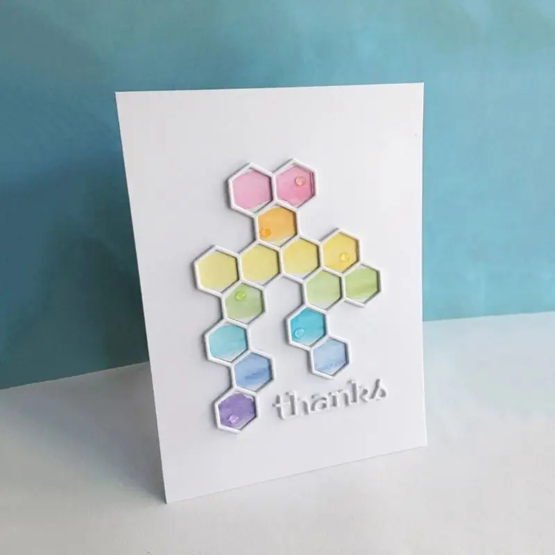 

Hexagon Shaped Dies Stencil DIY Metal Cutting Dies Stencil Scrapbooking Album Stamp Paper Card Art Crafts Decor