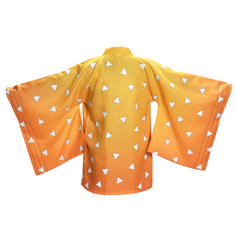 Мужские костюмы для косплея, Kimetsu No Yaiba Kamado Tanjirou, Tomioka Giyuu Agatsuma Zenitsu, оранжевая накидка - Цвет: coat 5