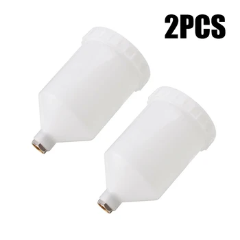 

White Spray cups 125ML Plastic Thread Pot M14*1.0mm Replacement Accessory 2pcs
