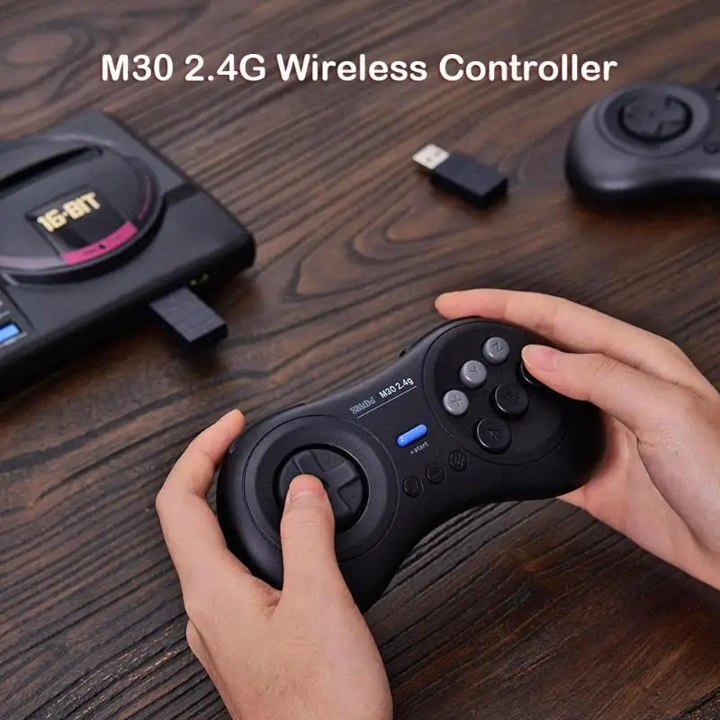 8Bitdo восемь бит зал M30 MD Мини версия 2,4G беспроводной ручка переключатель sega игровая консоль классический шесть клавиш макет