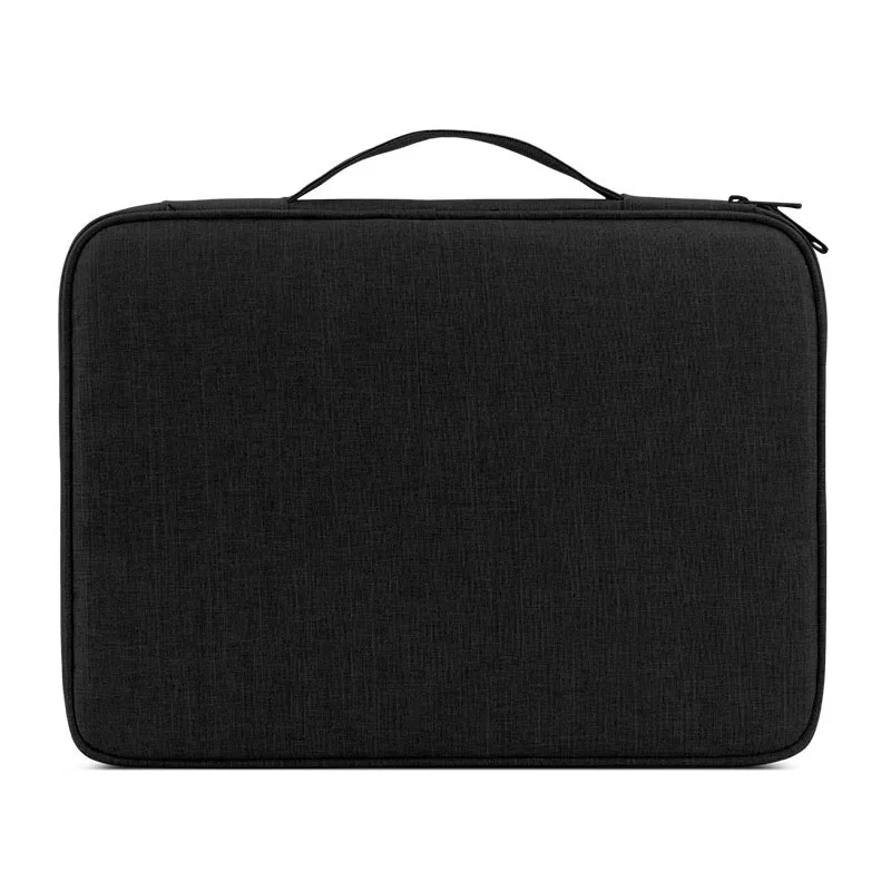 Мужская деловая сумка для хранения документов, сертификат, очки, журнал, органайзер, цифровая USB карта, коробка для сбора, аксессуары для путешествий - Цвет: Black Bag