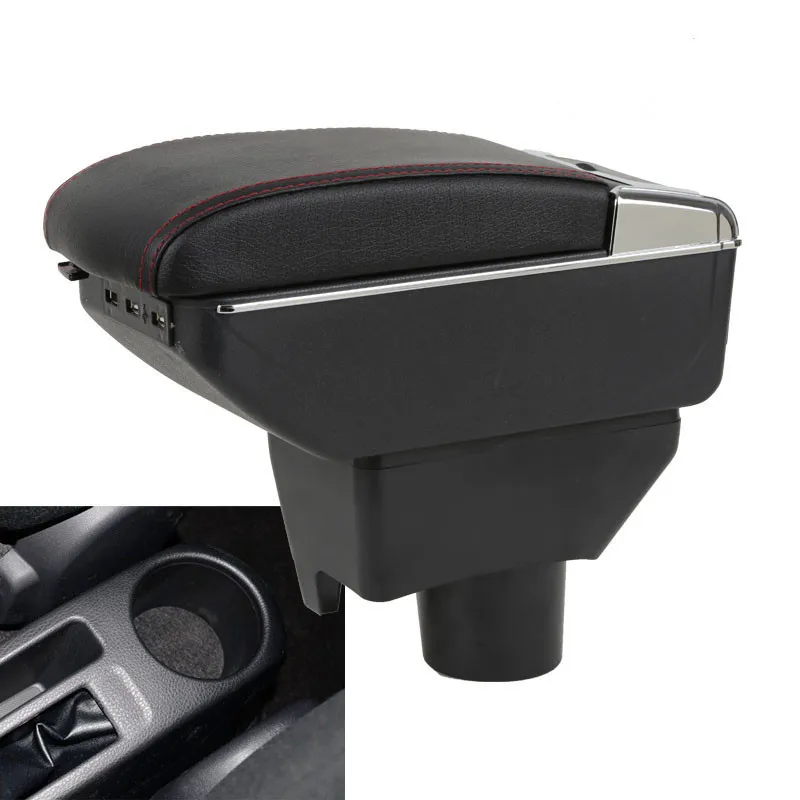 

For Toyota Yaris L New Vios armrest box central Store content Storage box with cup holder ashtray USB interface 2014-2018