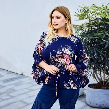 

Womens Fashion Casual Plus Size Asymmetrical Long Sleeve Patchwork Tops Shirt motion fashion Leisure Solid color style Work