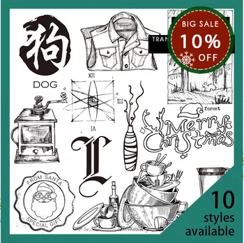 

moodtape vintage clear stamp for DIY scrapbooking/photo album Decorative transparent stamp Christmas letter rubber stamp seal