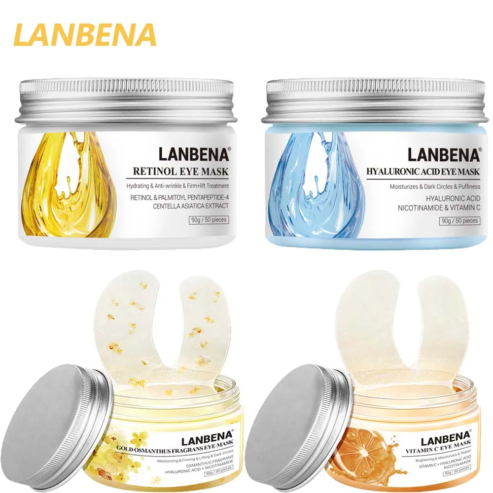 LANBENA подушечки для глаз против гиалуроновой ВК семена золотого османтуса кислота