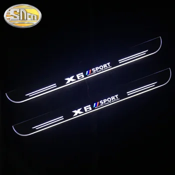 

SNCN 4PCS Car LED Door Sill For BMW X6 E71 E72 F16 2008 - 2018 Ultra-thin Acrylic Dynamic LED Welcome Light Scuff Plate Pedal