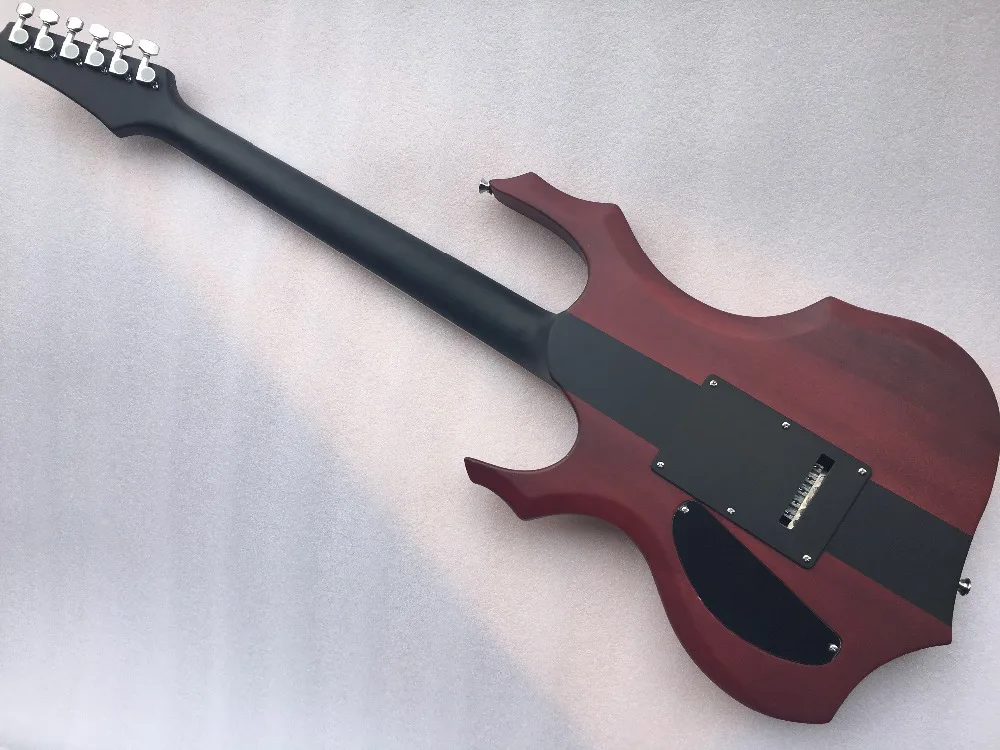 Профессиональная электрическая гитара, полностью прочная, корпус из красного дерева, 39 дюймов, 24 лада, 6 струн, электрогитара ra, высокое качество