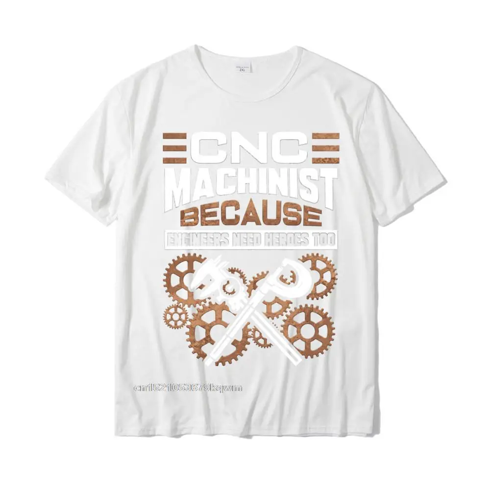 Family Fitted Slim Fit Tops Tees Round Neck Mother Day Pure Cotton Short Sleeve Top T-shirts for Men Printed On Tee Shirt CNC Machinist Operator Machining Pullover Hoodie__4187 white