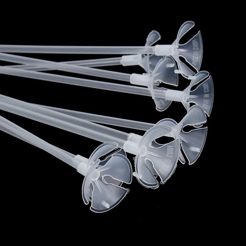 10 шт. 40 см держатель воздушных шаров палочки с чашками прозрачные стержни пластмассовая Опора кронштейн вечерние Декор-заводская цена