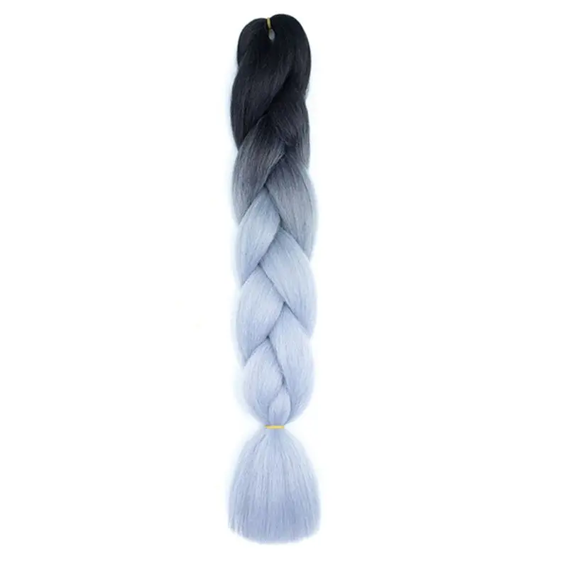 24 дюйма 2 тона цвет Омбре Джамбо косички синтетические волосы для наращивания Высокая температура волокна крючком Твист косички парик прически - Цвет: 37