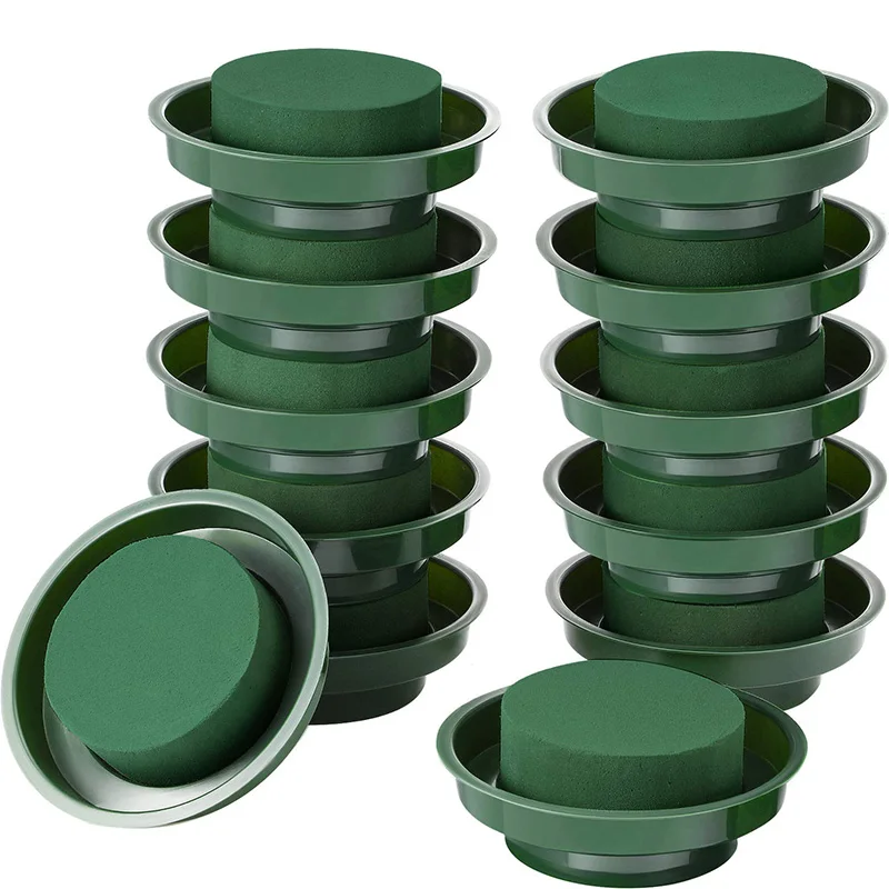12 Blocs De Mousse Florale Demi-Sphère - Structure En Fil Incluse - Pour Arrangements Végétaux, Bouquets Et Décoration D'Événements