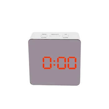 

Hot Multifunction Mirror LED Night Light Alarm Clock Thermometer Digital Clock Snooze Display Time Table Desktop Alarm Clock