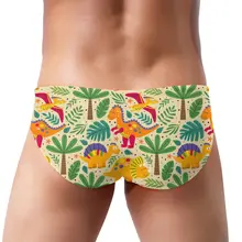 New Hot Mens Swimsuit Swimwear Male Sexy Swimming Shorts Men Surf Board Beach Shorts Cartoon Dinosaur Men Swim Trunks