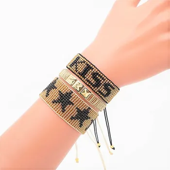 

boho 2020 Pulseras Mujer Moda 2019 MIYUKI Black Star Bracelet Jewelry Tassel Armband Insta Fashion Charm Bracelets Women Gift
