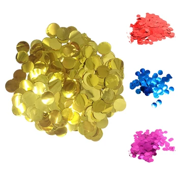 

Aluminum Gold Round Confetti Dots For Wedding Party Birthday Supply Balloons Filling Confett Dots 1.5/2.5Cm 10G