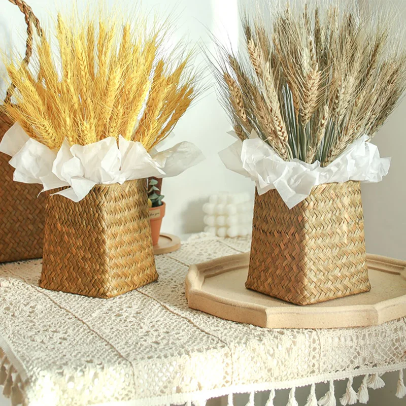 20pcs/lot Artificial Wheat Ears Natural Dried Flowers Grain Bouquet For  Wedding Party Decoration Diy Craft Scrapbook Home Decor - Artificial  Flowers - AliExpress