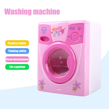 

Mini Simulation Kids Washing Machine Toy Puzzle Baby Early Educational Toy Children Pretend Play Cleaning Device