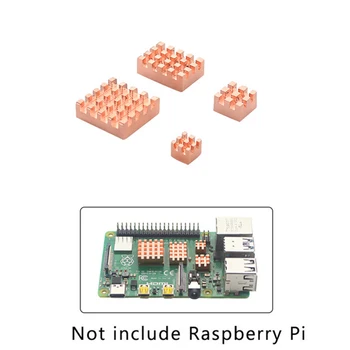 

Raspberry Pi 4 Model B Heat Sink Metal Copper Heatsink Passive Cooling Pad Heat Dissipation Radiator for Raspberry Pi 4
