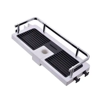 

New Adjustable Bathroom Shelf Rack Storage Holder Shower Draining Organizer Basket Gel Shampoo Bathroom Rod Accessories Mou I0W8