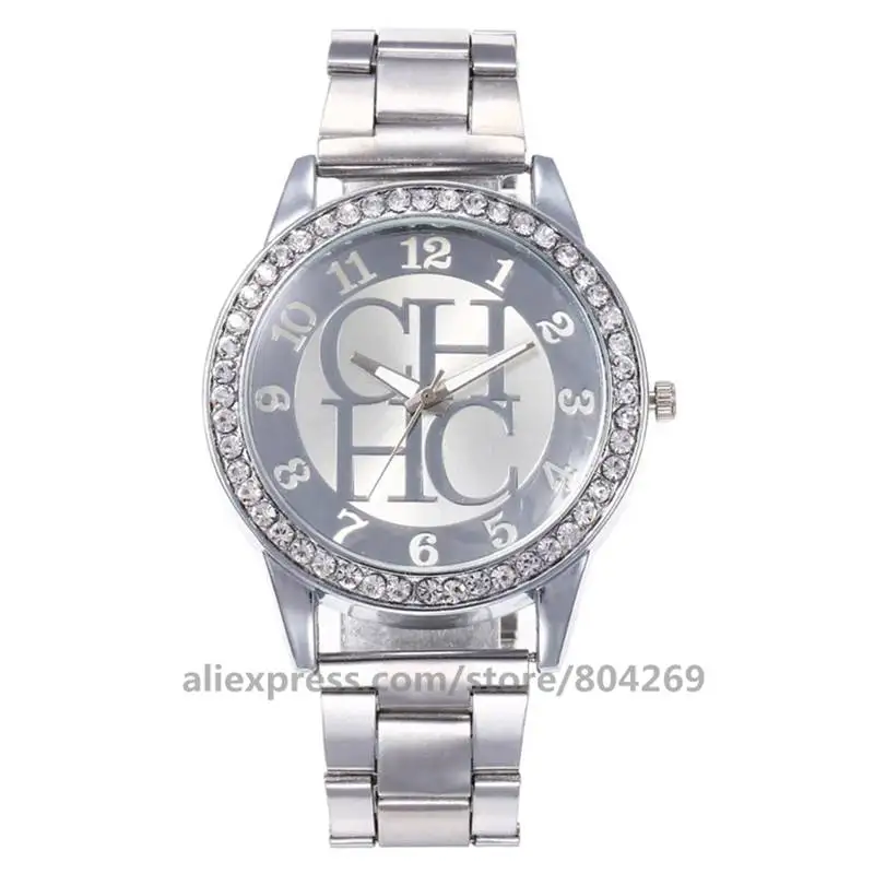 Wholesale Man Alloy Rhinestone Analog Quartz Wrist Watch Top Brand Luxury Mens Business Wrist Watches 920382 CHHC