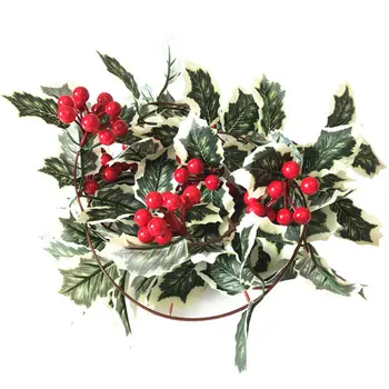 

2 M 20 Pcs LED Light Christmas Hanging Pendants Light String Red Fruit Rattan Decorative Light Party Window Garden Decoration