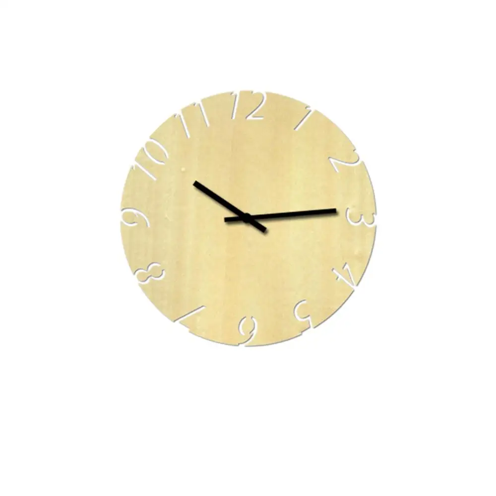 9 24CM Kitchen Wooden Living Room Fashion Wall DIY Watch Clock Digital Home Decor - Цвет: 9