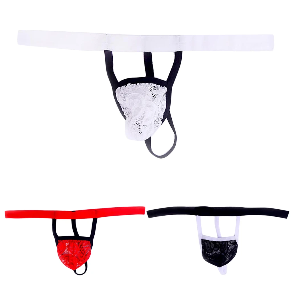 3 Colors Sexy Men's T-Back Underwear Low-rise Man Bikini G-String Thong Short