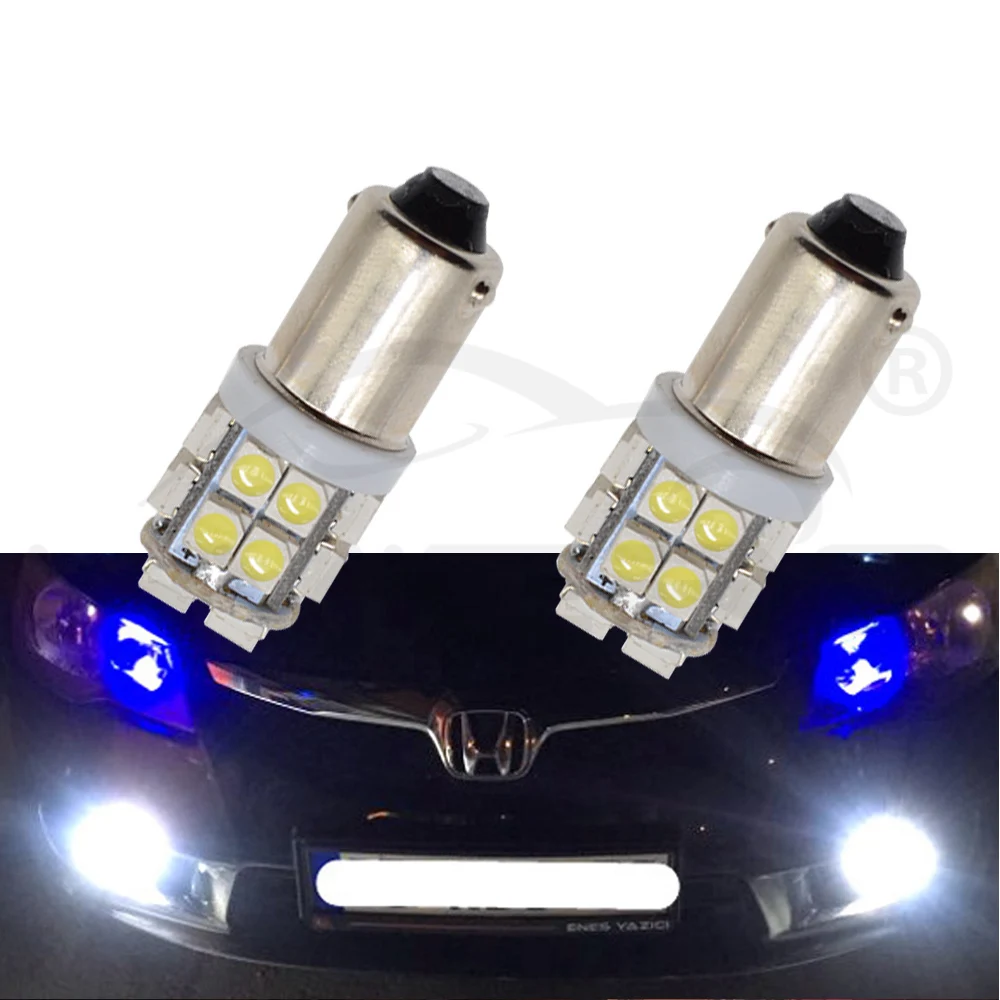 Hviero 2pcs White Bright DC 12V T11 Ba9s T4W 3528 20smd 1210 Car Marker Led Interior Reading License Plate Bulb Tail Lamps Gauge light 